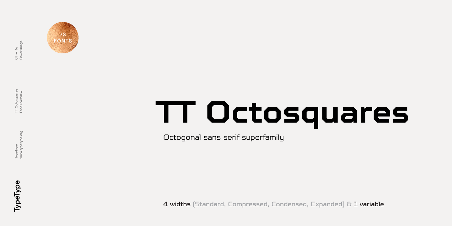 Schriftart TT Octosquares Compressed